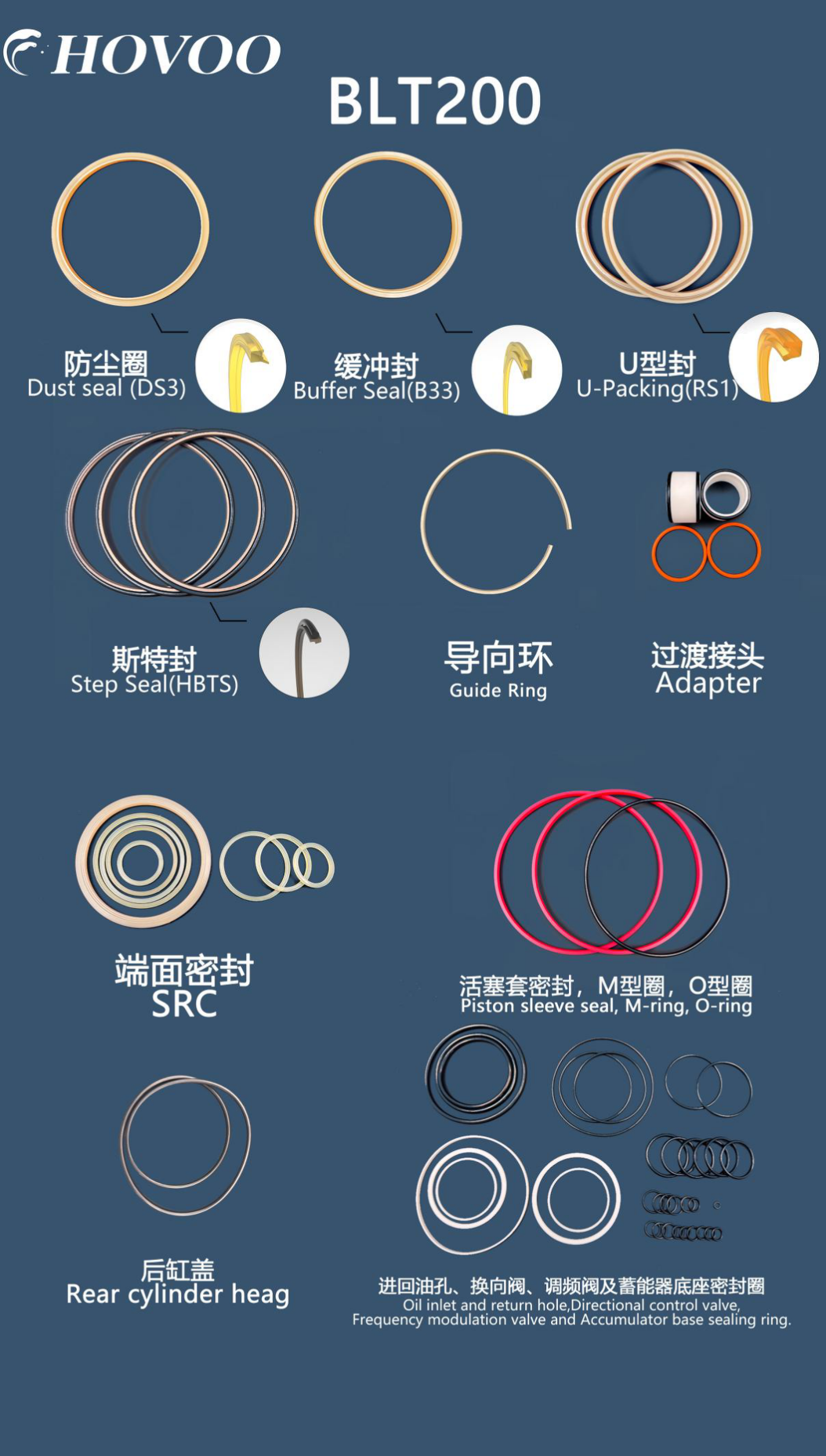 beilite blt 200 hydraulic hammer seal kits-2