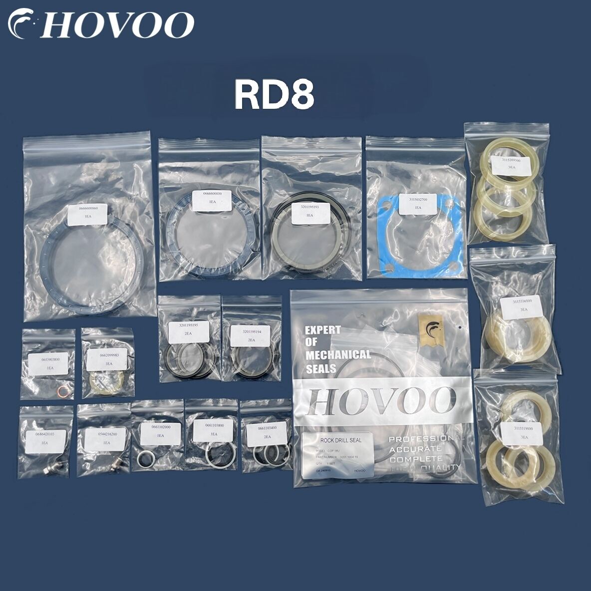 Setiau Tôg Rhaglifiad Prennwr Creigiau Hydrolig RD8