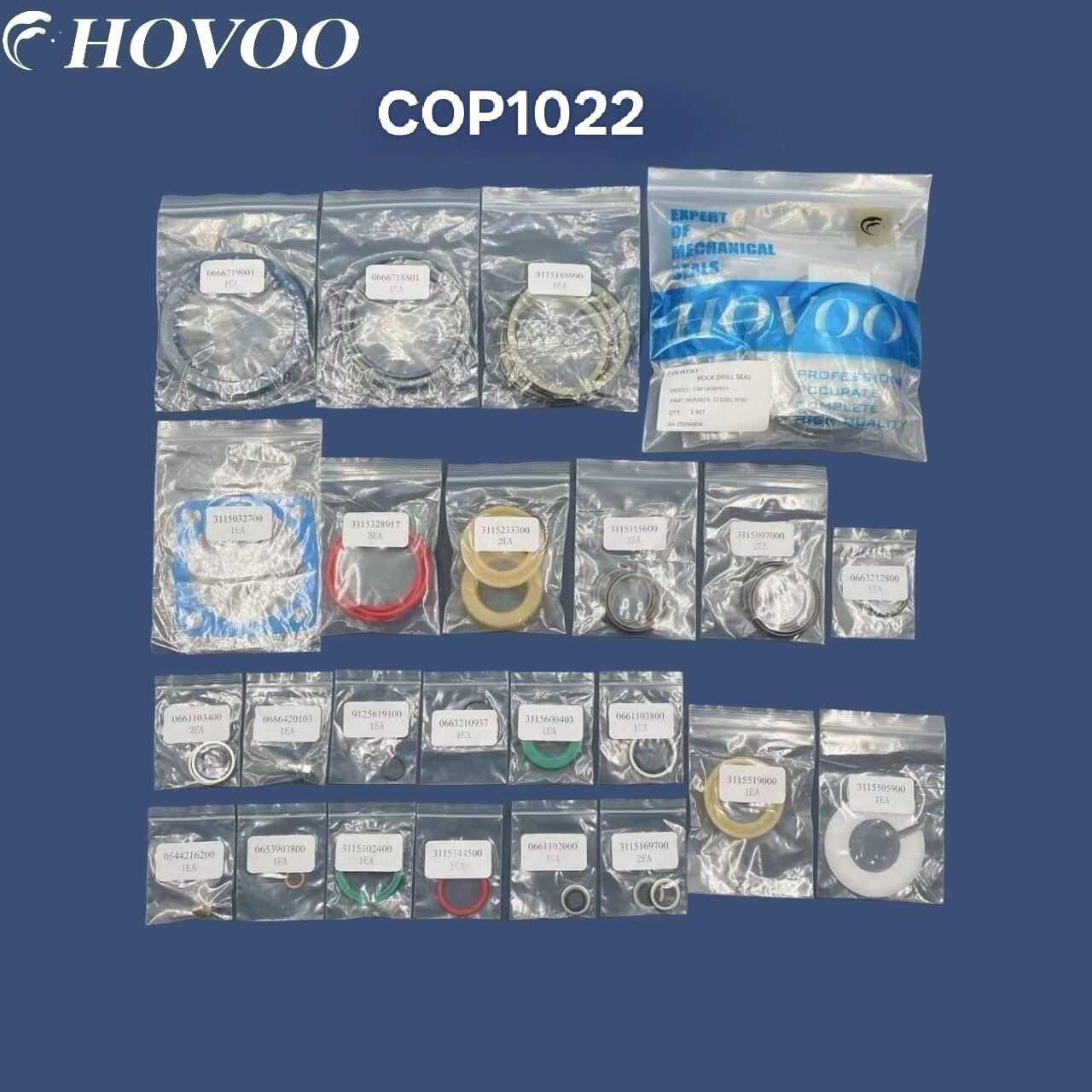 Setiau Tôrnodau Hydrolig COP1022 ar gyfer Drilithroed Cerrig