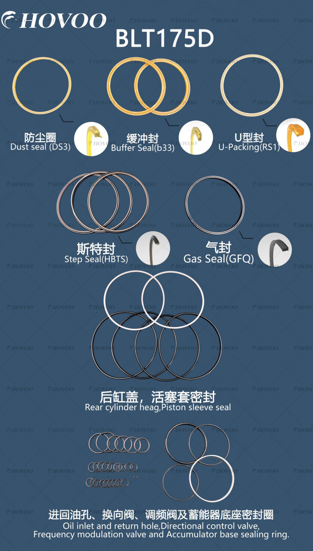 beilite blt 175d hydraulic hammer seal kits-2