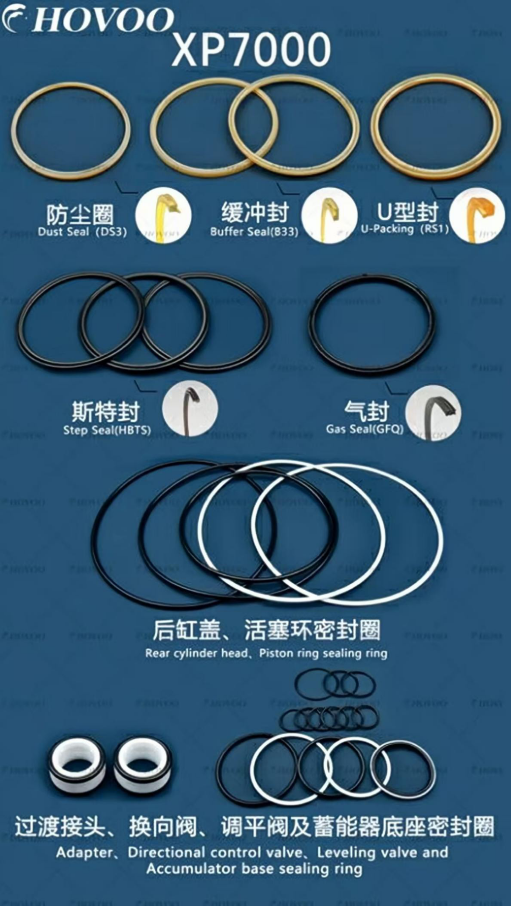xp7000 hydraulic hammer seal kits-2