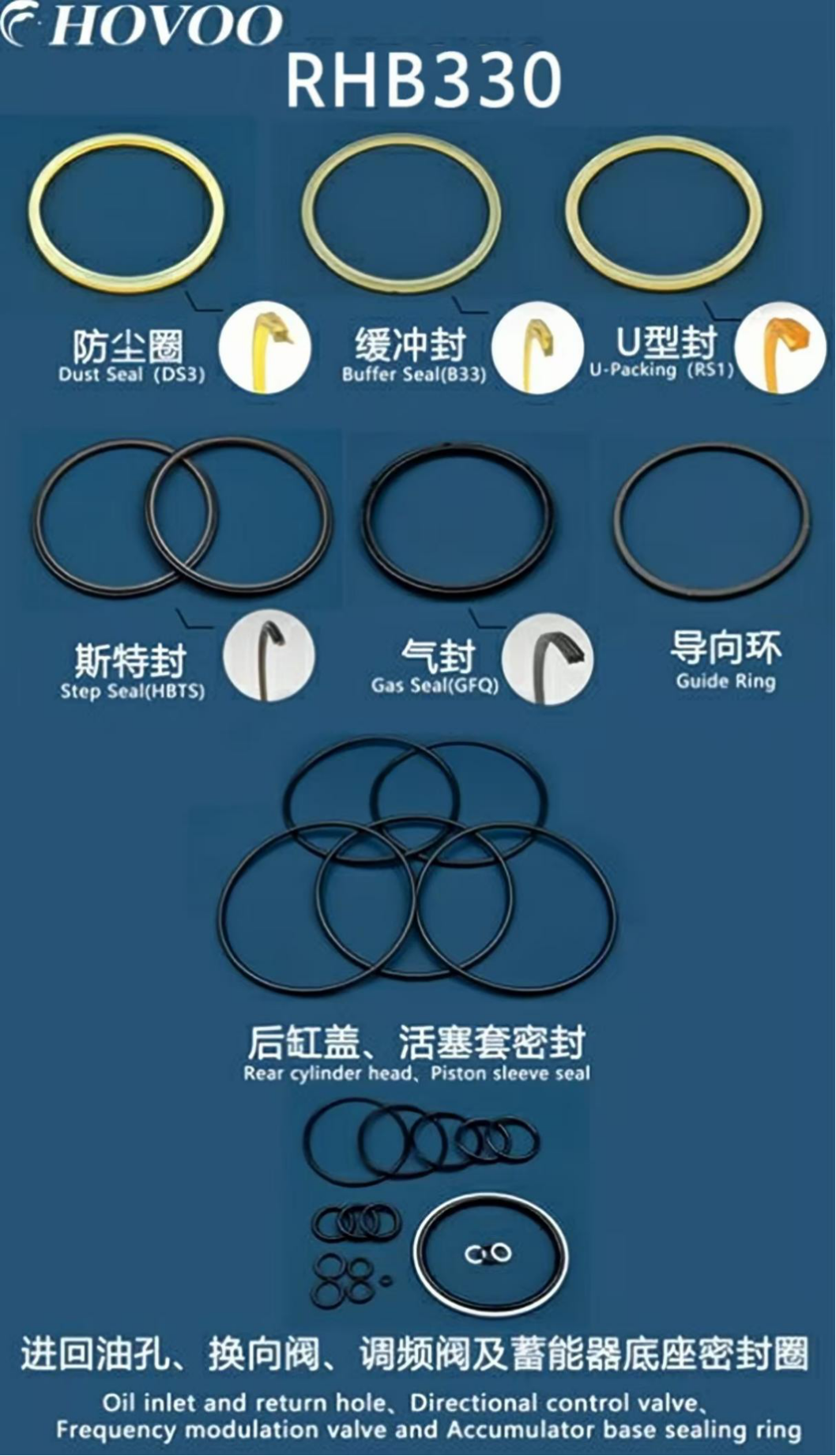 rhb330 hydraulic breaker seal kits-2