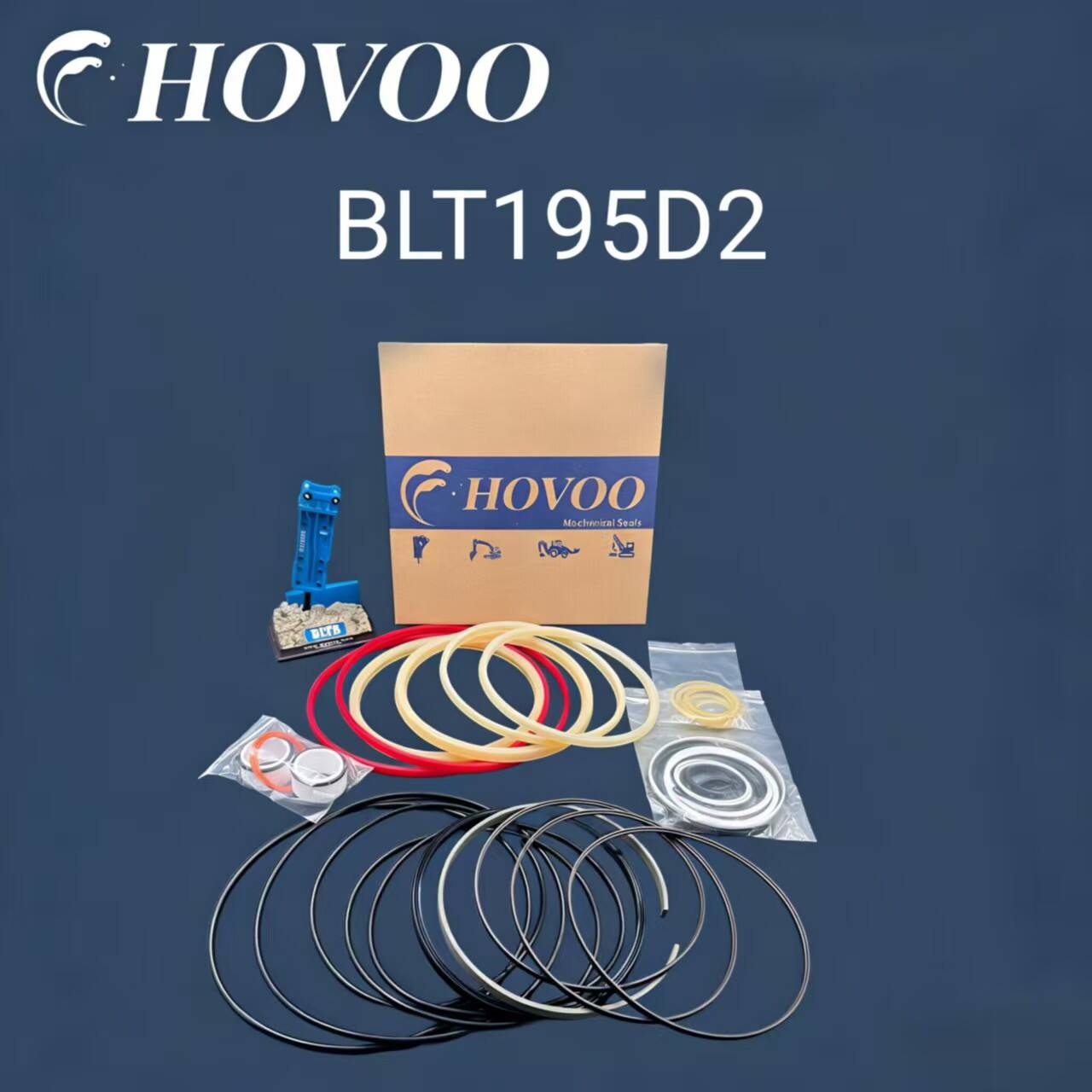 BLT195D2 Hydraulic Breaker, double valve design for 25-32 ton excavator, HOVOO heavy-duty breaker