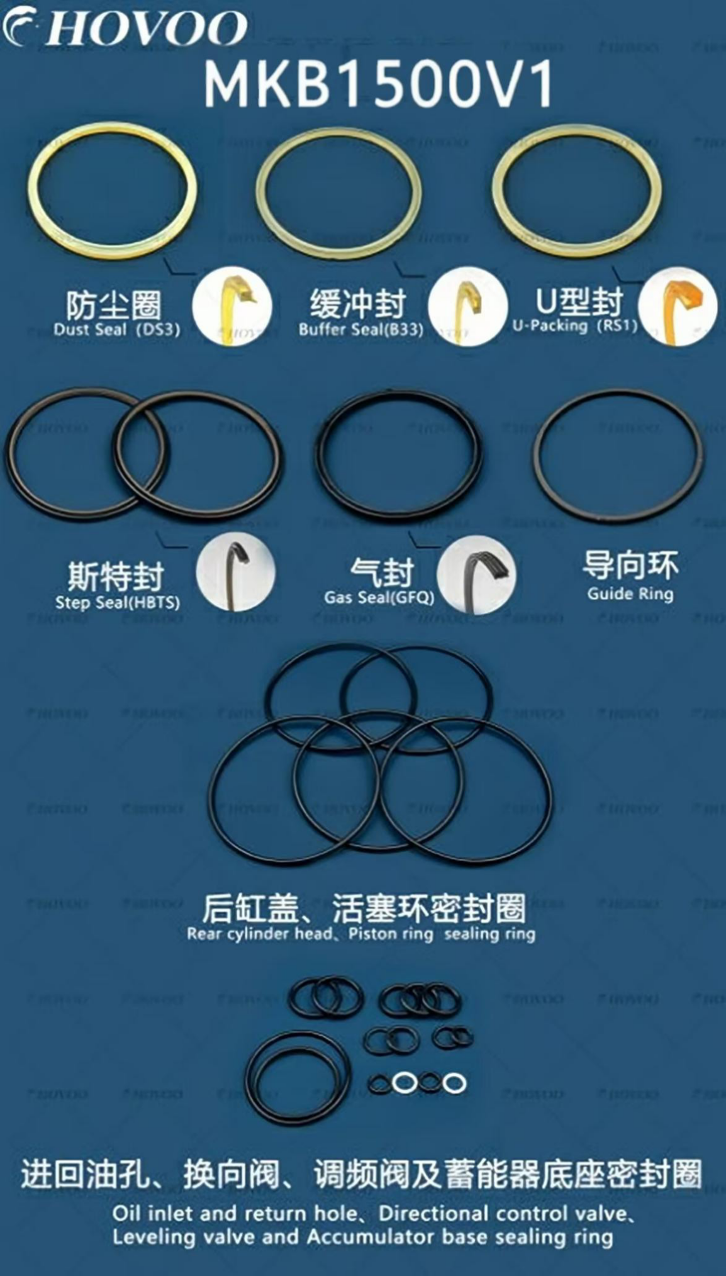 mkb1500v1 hydraulic breaker seal kits-2