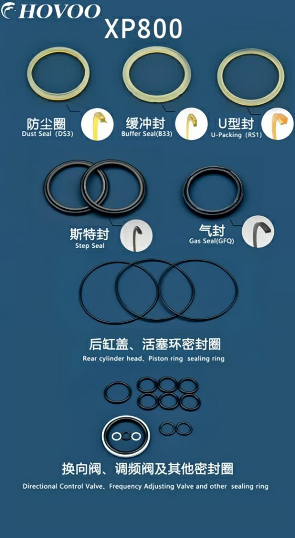 xp800 hydraulic hammer seal kits-2