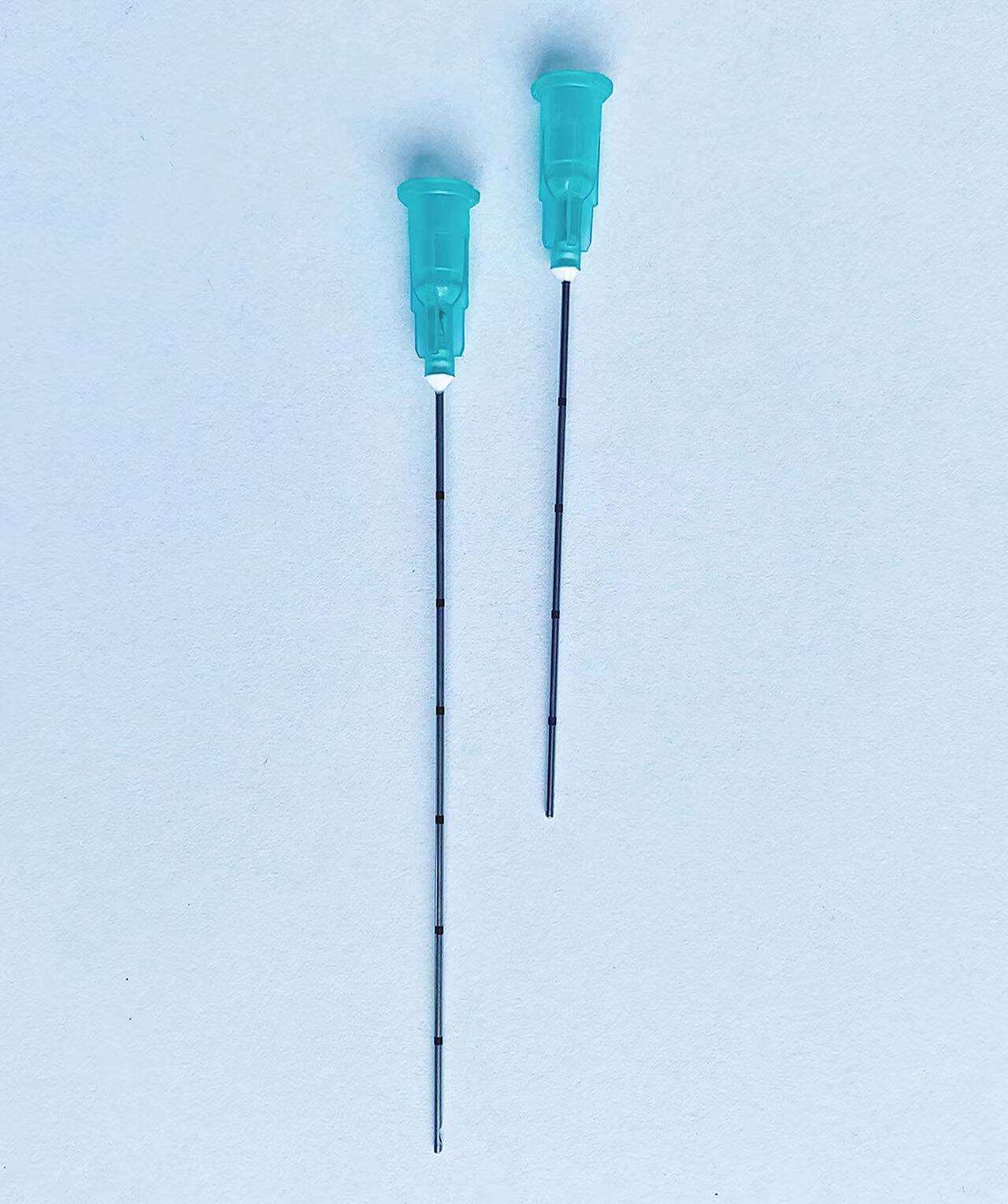 Aiguille d'injection à extrémité non tranchante jetable 21G