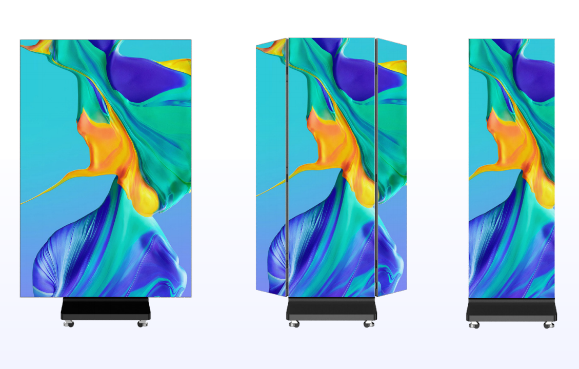 Three-fold Foldable LED Display