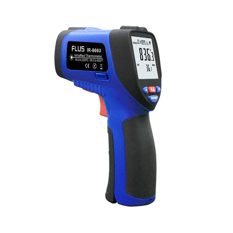 เครื่องวัดอุณหภูมิแบบดิจิทัล IR-866U เทอร์โมมิเตอร์อินฟราเรดแบบไม่สัมผัส สำหรับวัดอุณหภูมิ เครื่องวัดความชื้นแบบอิเล็กทรอนิกส์ เทอร์โมมิเตอร์สำหรับอุตสาหกรรม
