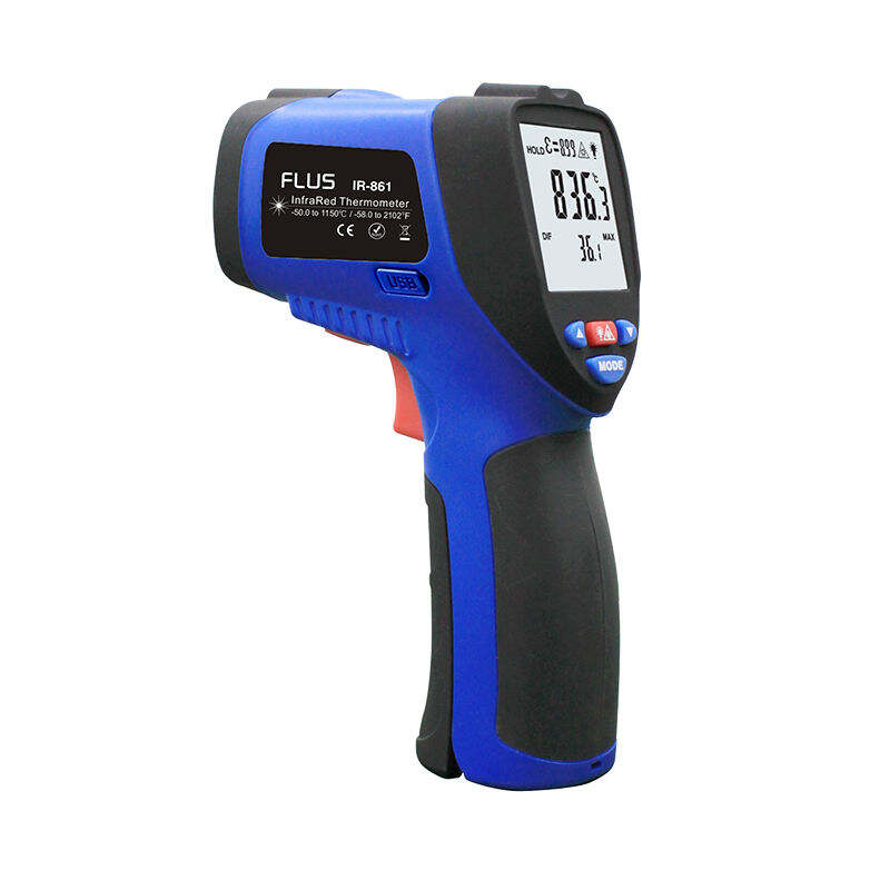 IR-861 เทอร์โมมิเตอร์อินฟราเรดดิจิตอลสำหรับอุตสาหกรรม ปืนวัดอุณหภูมิด้วยเลเซอร์แบบไม่สัมผัส พายนอมิเตอร์