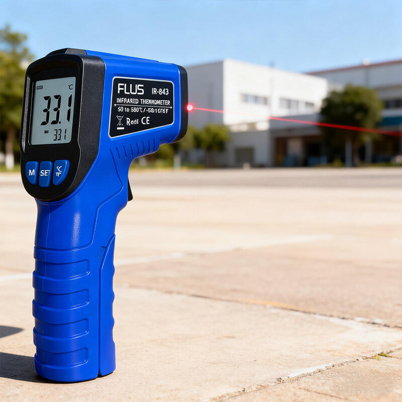 Jaká je požadovaná vzdálenost laserového teploměru pro měření?