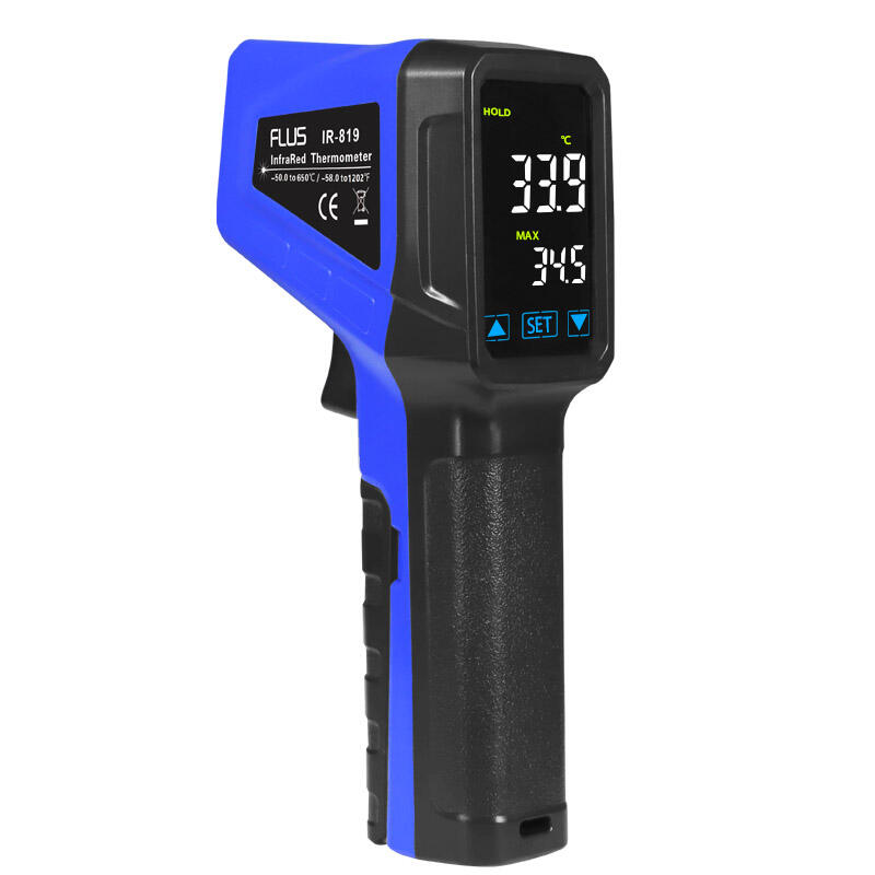 IR-839 ปายโรมิเตอร์อุตสาหกรรมแบบดิจิตอลความแม่นยำสูง เครื่องวัดอุณหภูมิอินฟราเรดแบบปืนชี้จุด