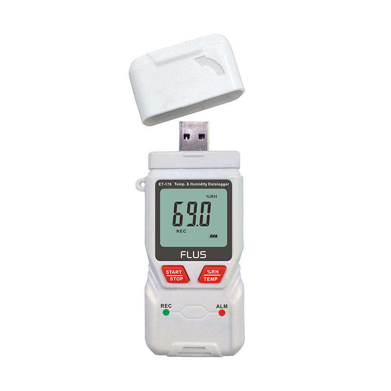 ET-176 စိုထိုင်းဆနှင့် အပူချိန် Datalogger သည် PDF အစီရင်ခံစာဖြင့်