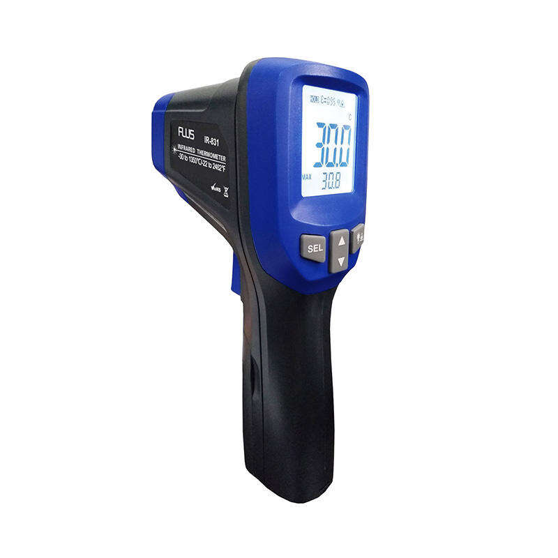 IR-831 พายโรมิเตอร์แสดงผลดิจิทัลแบบพกพาอินฟราเรด เครื่องวัดอุณหภูมิอินฟราเรดด้วยเลเซอร์สำหรับอุตสาหกรรม
