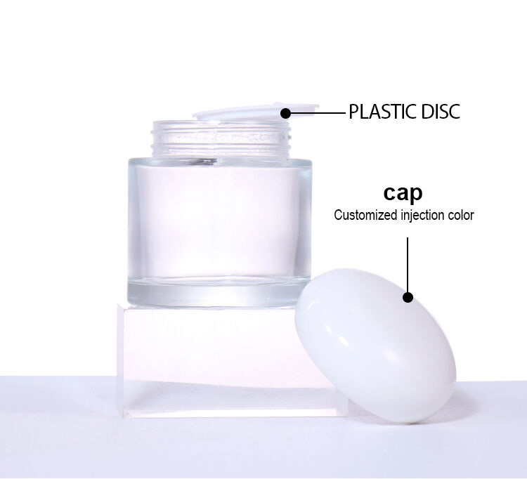 150G, 120G, 100G, 80G, 50G, 30G Transparent Cream Jars in Two Styles, Golden Lids and White Lids Show Diverse Elegance supplier