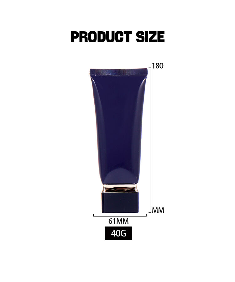 40ml Navy Blue + Black - Gold Square Cap! High - end Beauty and Skincare Hose Packaging supplier
