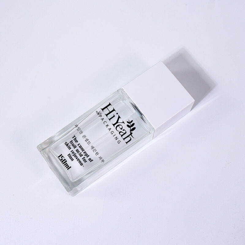150ML Transparent Square Lotion Bottle, Minimalist Design Shows Modern Style