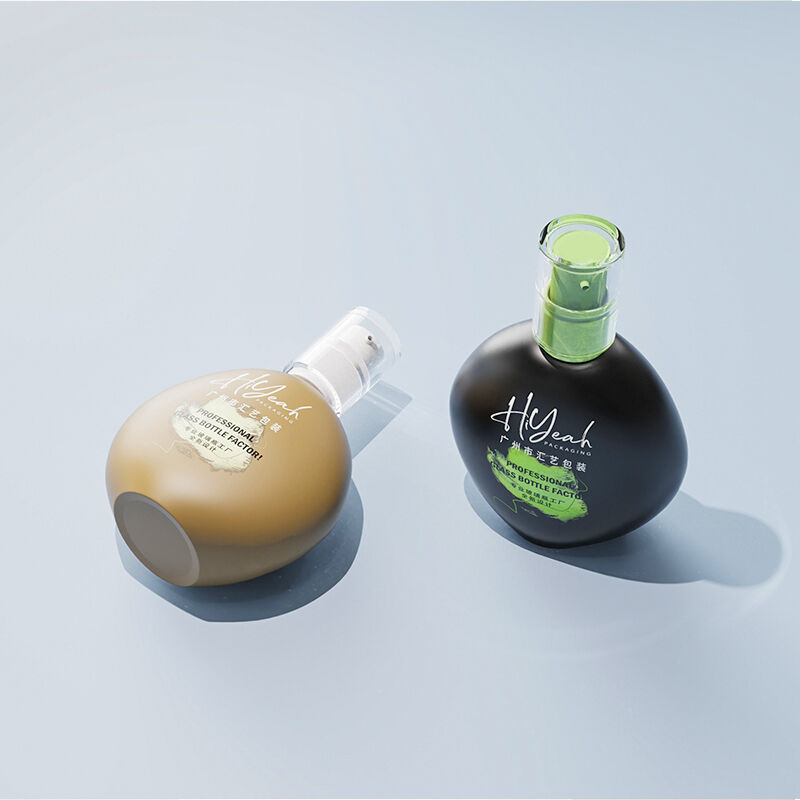 60 ml, kontrastowy, nieregularny kształt butelki z pompką do loksu