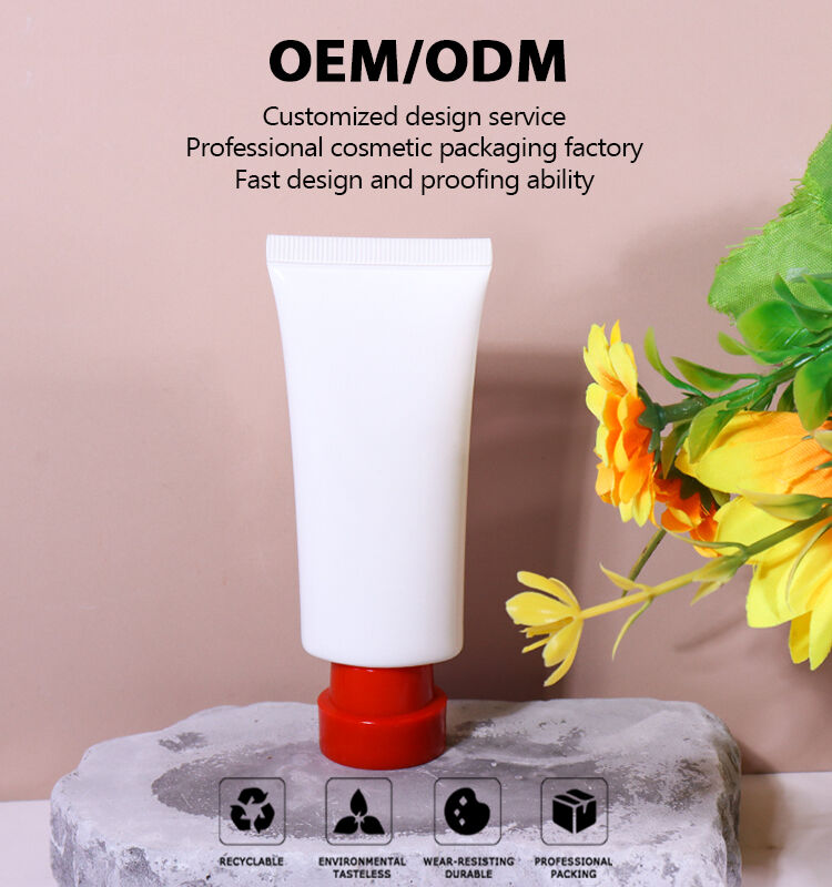 30ml Simple White Skincare Hose, Red Cap Adds Vitality and Charm factory