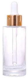 100ML, 80ML, 60ML, 50ML, 40ML, 30ML, 20ML Transparent / Frosted Dropper Beauty Bottle, Gold Lid Design Shows Light Luxury Texture manufacture