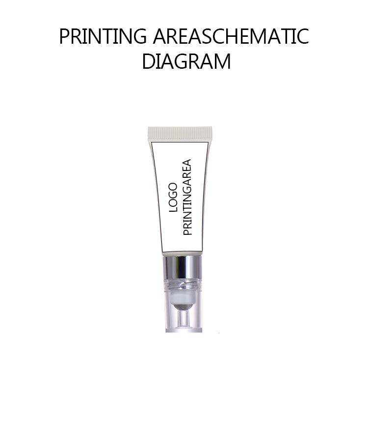 10ml Beige Tube with Transparent Silver Cap + Roller Ball Design details