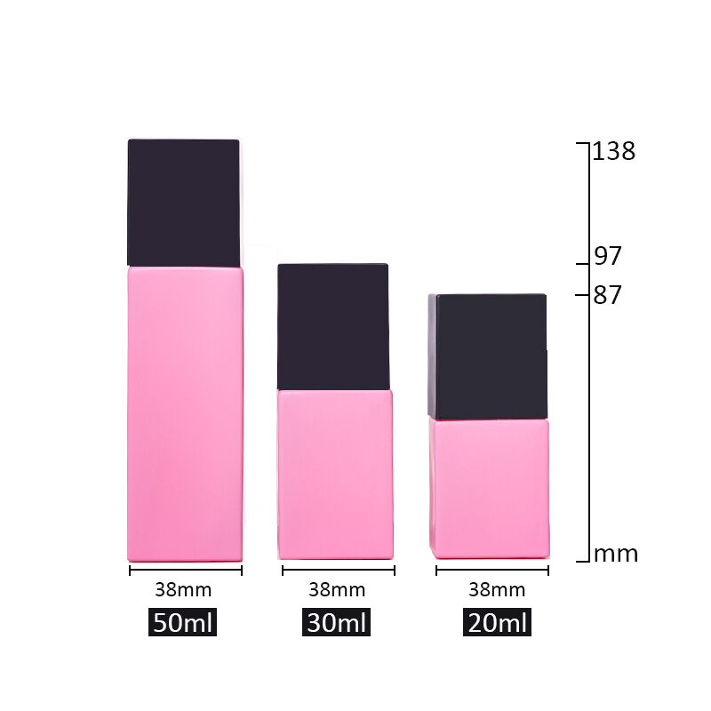 The lotion bottles, spray bottles in 50ML, 30ML, 20ML details