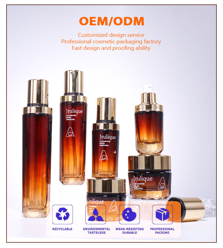 50G/30G Luxury Glass Jars for Skincare Empty Glass Cosmetic Jar Skin Care factory