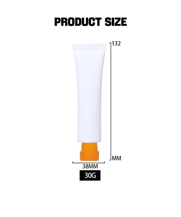 30ml White - Orange Contrast Color! Minimalist Style Hose Packaging details