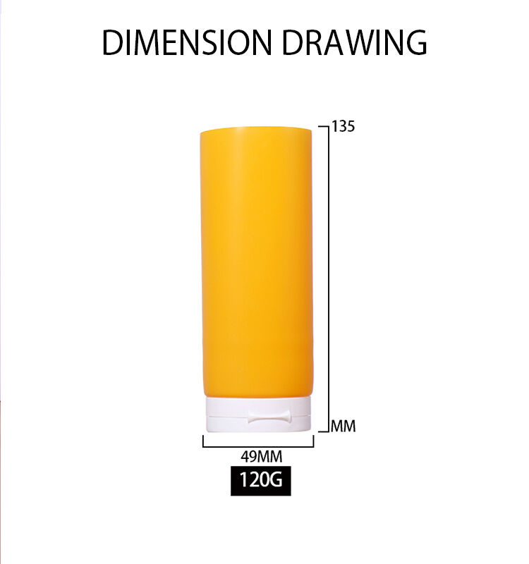 120ml Simple Cylindrical Skincare Hose, Flip - Top Cap Craft Shows Practical Taste factory