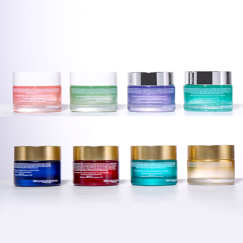 50GLuxury Glass Jars for Skincare Empty Glass Cosmetic Jar Skin Care