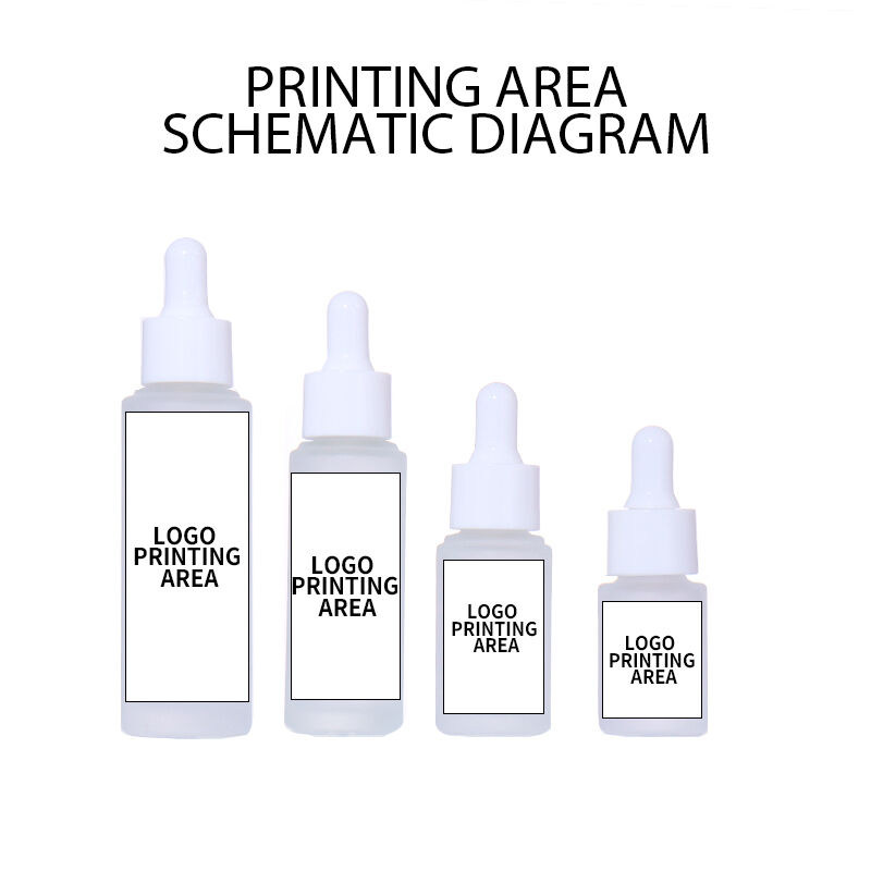 40ML, 30ML, 20ML, 10ML Minimalist Frosted Essence Bottle, Silver Lid / Dropper Shows Exquisite Charm manufacture