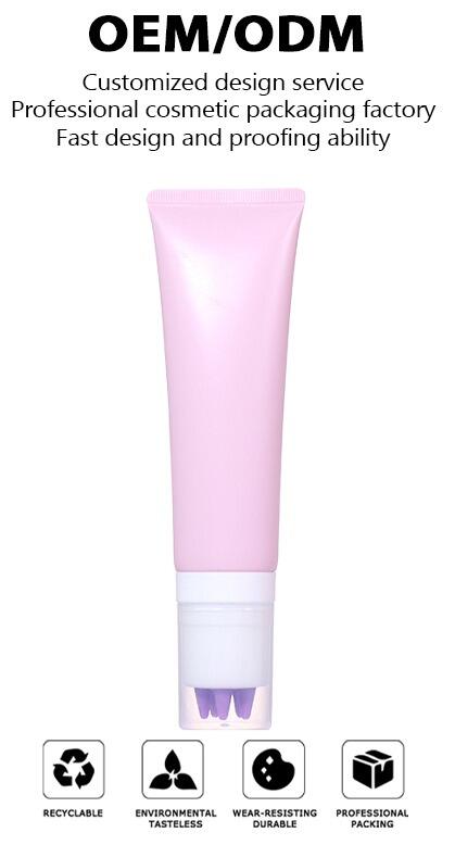 100ml Creative Massage Skincare Hose, Pink-White-Purple Color Matching Radiates Dynamic Charm details