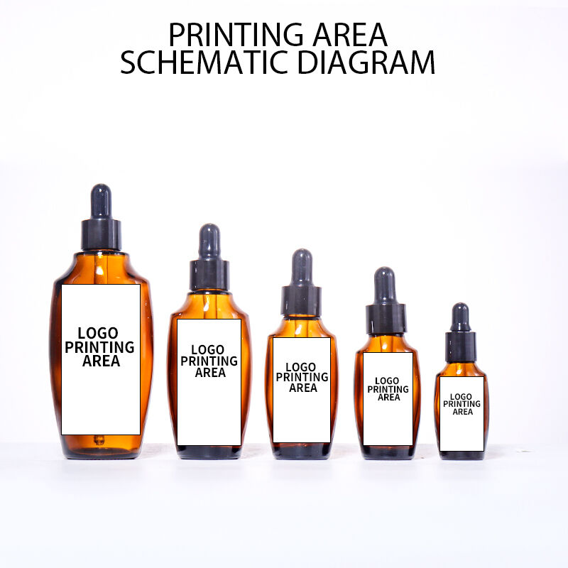 100ML/50ML/30ML/20ML/10ML Amber - Brown Dropper Bottles, Curved Bodies manufacture