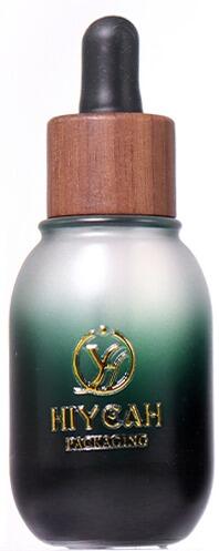 30ml dark green gradient frosted dropper bottle details