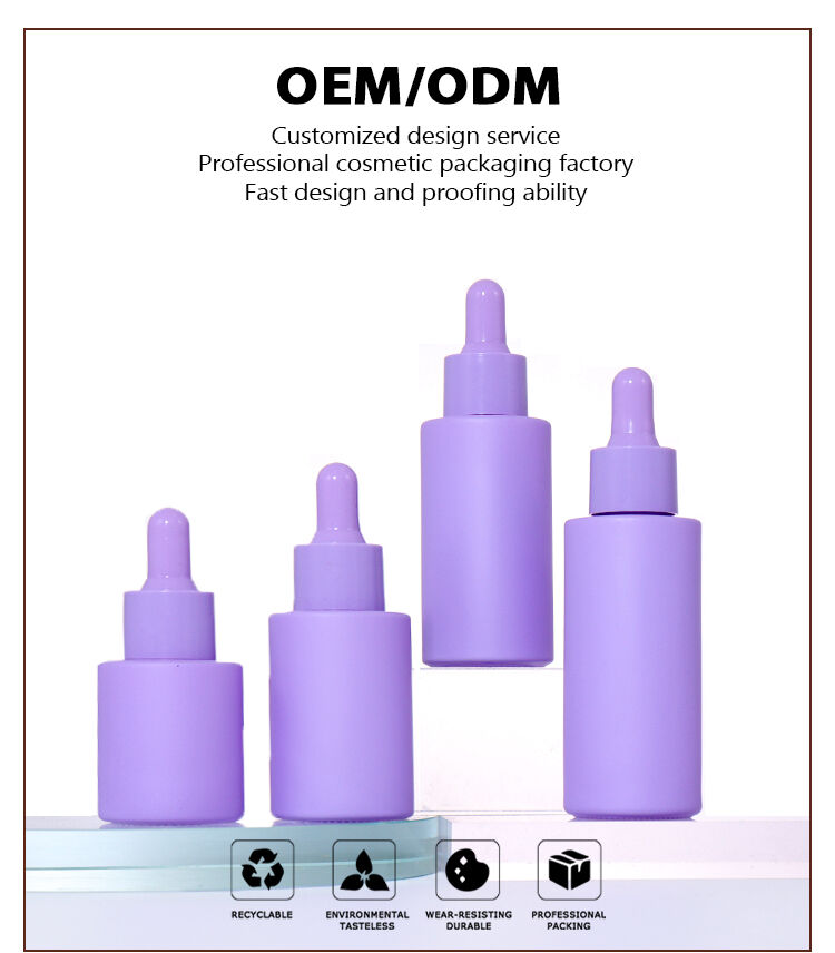 50ML, 40ML, 30ML, 20ML Macaron - colored Dropper Essence Bottle details