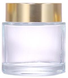 150G, 120G, 100G, 80G, 50G, 30G Transparent Cream Jars in Two Styles, Golden Lids and White Lids Show Diverse Elegance details