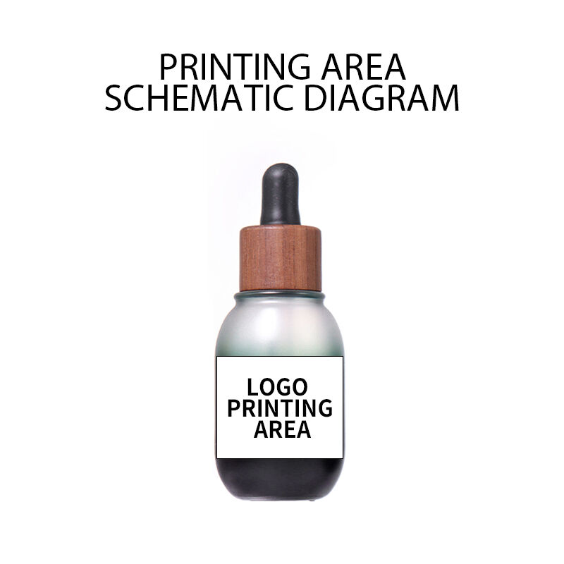 30ml dark green gradient frosted dropper bottle supplier