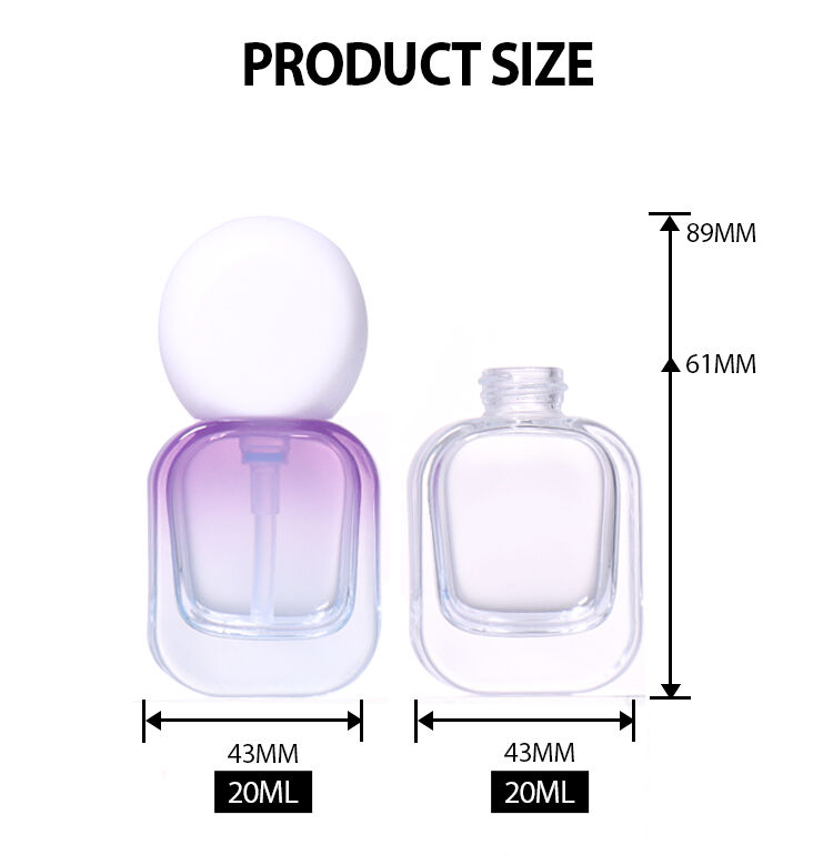 20ml Lotion Bottle: Dreamy Gradient Beauty Bottle, Square - Round Combination Shows Fresh Texture supplier