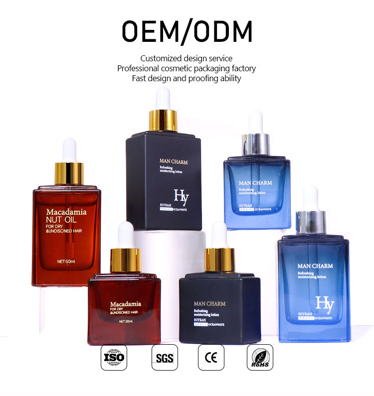 0ML, 30ML, 20ML Multi - color Square Dropper Bottles details