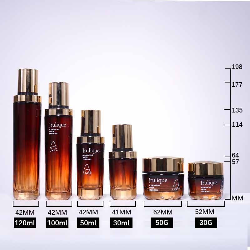 50G/30G Luxury Glass Jars for Skincare Empty Glass Cosmetic Jar Skin Care supplier