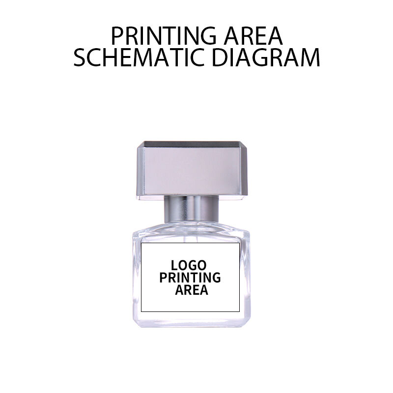 40ml Minimalist Transparent Essential Oil Bottle, Silver Square Cap Shows Exquisite Charm details