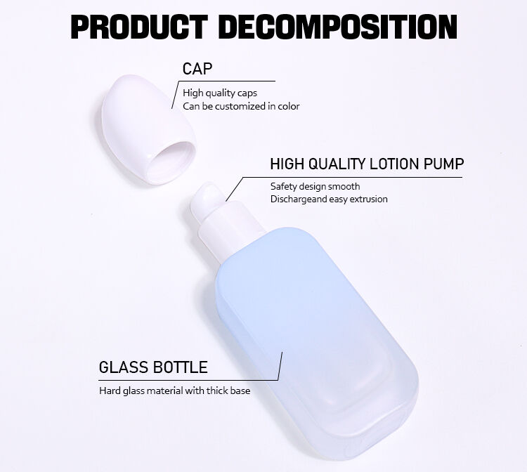 120ML, 100ML, 50ML, 30ML, 50G, 30G Light Blue Series Bottle Set manufacture