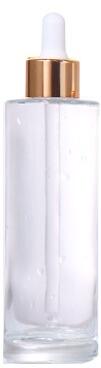 100ML, 80ML, 60ML, 50ML, 40ML, 30ML, 20ML Transparent / Frosted Dropper Beauty Bottle, Gold Lid Design Shows Light Luxury Texture supplier