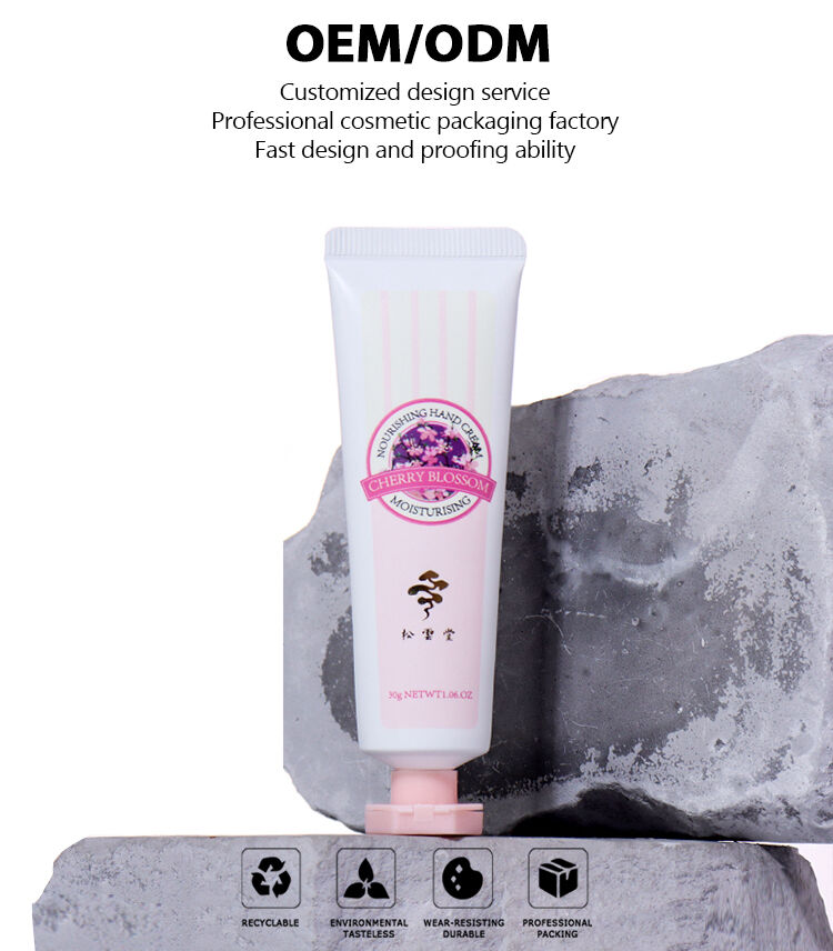 30ml White - Pink Hand Cream Tube, Exquisite Craftsmanship Shows Romantic Texture supplier