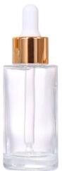 100ML, 80ML, 60ML, 50ML, 40ML, 30ML, 20ML Transparent / Frosted Dropper Beauty Bottle, Gold Lid Design Shows Light Luxury Texture manufacture