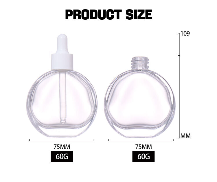 60ML Transparent Spherical Serum Bottle, White Dropper with Pink Liquid Emits Dreamy Charm manufacture