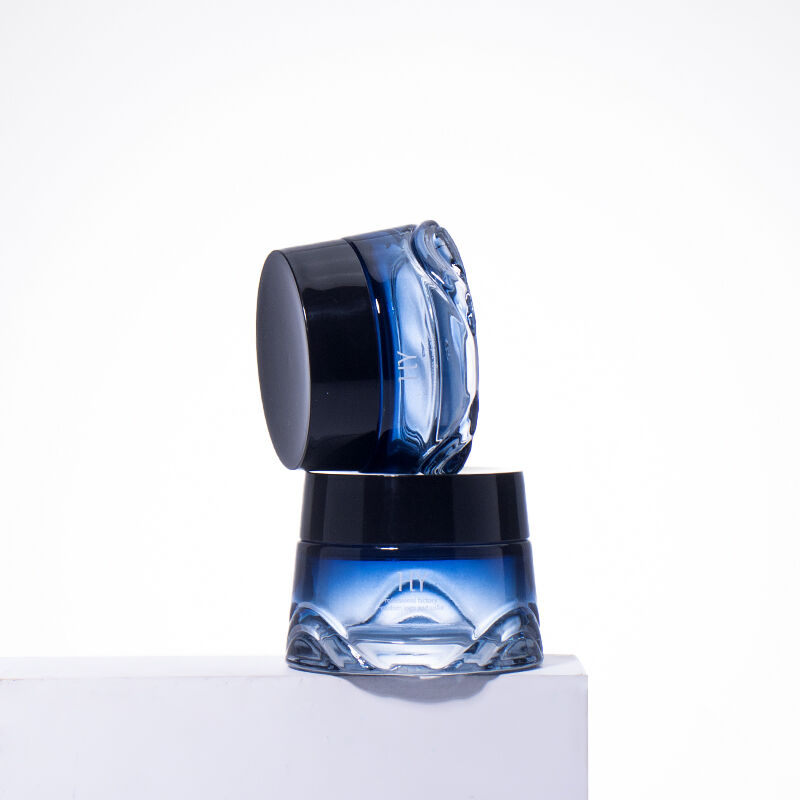 Aangepaste kleur glazen pot met gepersonaliseerd visueel ontwerp