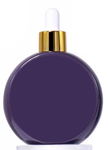 60ml Deep Purple Flat Round Dropper Essential Oil Bottle, Showing Luxury Texture factory
