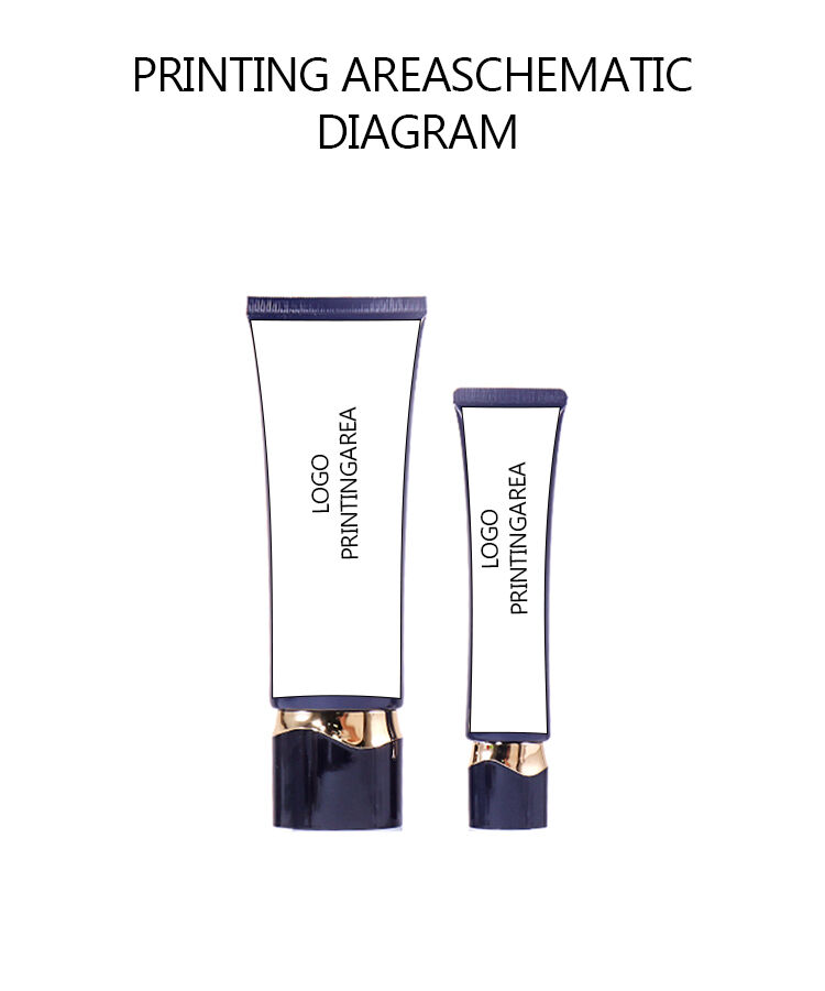 100/40ml Navy Blue + Black - Gold Cap! Beauty and Skincare Hose Packaging details