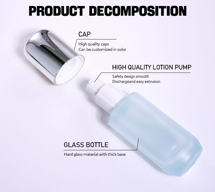 120ML, 100ML, 40ML, 50G Silver - Cap Frosted Beauty Bottle Set factory