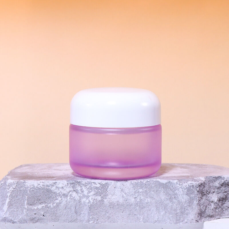Vasetti in vetro per trucco con texture elegante per prodotti cosmetici e per la bellezza